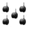 Service Caster 3'' Black Heavy Duty Floor Safe Twin Wheel Caster 7/16 Grip Ring Stem, 5PK SCC-GR02S75-TPR-BLK-716176-5 - alternate 1